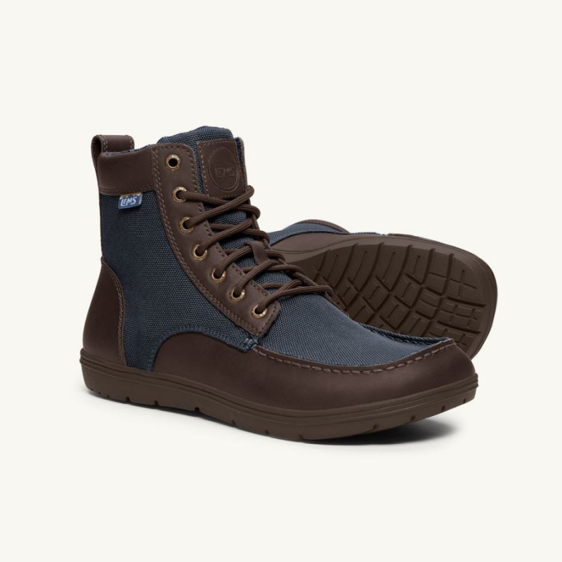 Lems Boulder Boot Nylon Støvler Dame Brune Marineblå | CHAMKD