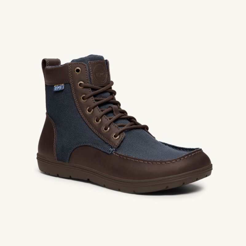 Lems Boulder Boot Nylon Støvler Dame Brune Marineblå | CHAMKD